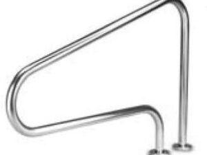PASAMANOS SENCILLO 48" ACERO INOX. TIPO NARIZ EXTENDIDA