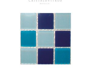 CRISTALO VITREO 2.5 X 2.5 MEZCLA AZULES (CAJA DE 2 M2)