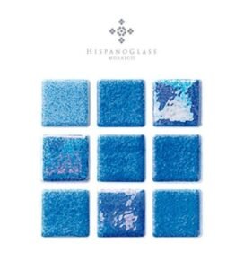 MOSAICO HISPANO GLASS NIEBLA DESTELLOS AZUL CLARO ND7803 CAJA CON 2.00 M2