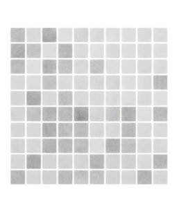 MOSAICO HISPANO GLASS MEZCLA BRUMA GRIS/BLANCO