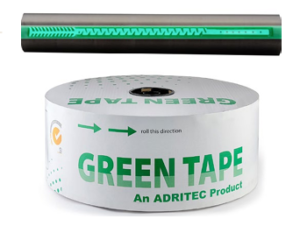 CINTA GREEN TAPE 17MM 6MIL, 1.0LPH GOTERO A 20CM, R 3000M