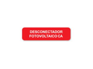 Etiquetas de "Desconectador de CA fotovoltaico" de 3.75" x 1.0"