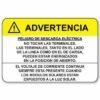 Etiquetas de "Peligro de descarga eléctrica" 3.75" X2.5"